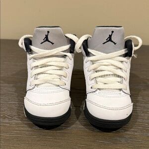 Jordan Kids White and Black Sneakers